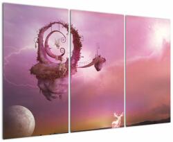 Mivali Tablou - Zână pe o insulă plutitoare, din trei bucăți 120x80 cm (V022941V120803PCS)