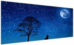 Mivali Tablou - Lupul urlând la lună, dintr-o bucată 250x125 cm (V022624V250125)