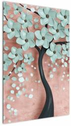 Mivali Tablou - Flori albastre în pastel, dintr-o bucată 60x90 cm (V021459V6090)