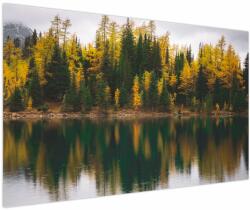 Mivali Tablou cu lac de pădure, dintr-o bucată 150x100 cm (V020235V150100)