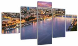 Mivali Tablou cu orașul Bratislava cu râu, din cinci bucăți 125x70 cm (V020706V12570)