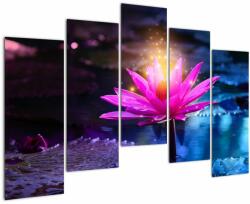 Mivali Tablou cu lotus pe apă, din cinci bucăți 125x90 cm (V020711V12590)