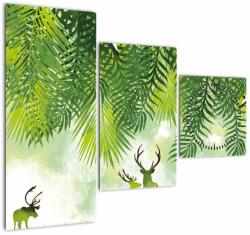 Mivali Tablou - Ceb în pădure (cu ceas), din trei bucăți 90x70 cm cu ceas (V022959V9070C)