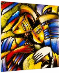 Mivali Tablou - Pictură în ulei, îndrăgostiții, dintr-o bucată 50x50 cm (V023197V5050)