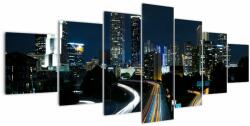 Mivali Tabloul metropolei nocturne, din șapte bucăți 210x100 cm (V020074V210100)