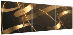 Mivali Tablou - Panglici de bronz, din trei bucăți 150x50 cm (V023598V15050)