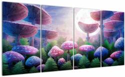 Mivali Tablou - Ciuperci sub lună plină, din patru bucăți 160x80 cm (V022921V16080)