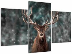 Mivali Tablou - Cerbul majestic, din trei bucăți 90x60 cm (V022092V90603PCS)