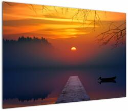 Mivali Tablou cu podul în apus de soare, dintr-o bucată 100x70 cm (V020012V10070)