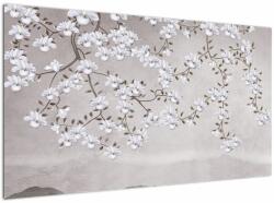 Mivali Tablou - Flori într-un peisaj gri, dintr-o bucată 120x70 cm (V022783V12070)