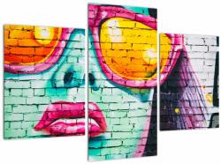 Mivali Tablou - Graffiti, din trei bucăți 90x60 cm (V021554V90603PCS)