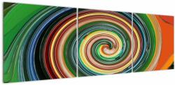 Mivali Tablou abstract - spirala colorata, din trei bucăți 150x50 cm (V020266V15050)