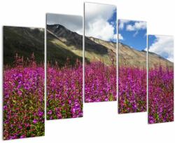 Mivali Tablou sceneriei cu lunca montană, din cinci bucăți 125x90 cm (V021604V12590)