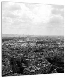 Mivali Tablou pe sticlă - Acoperișuri clădirilor din Paris, dintr-o bucată 40x40 cm pe sticlă (V022613V4040GD)