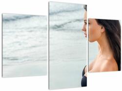 Mivali Tablou - Femeia la plajă, din trei bucăți 90x60 cm (V023392V90603PCS)