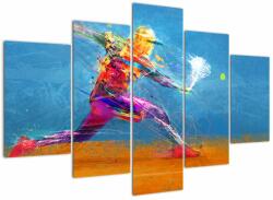 Mivali Tablou - Jucător de tenis pictat, din cinci bucăți 150x105 cm (V023162V150105)