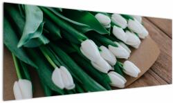 Mivali Tablou cu buchet de lalele albe, dintr-o bucată 145x58 cm (V020922V14558)