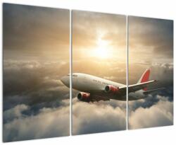 Mivali Tablou - Avion în nori, din trei bucăți 120x80 cm (V022327V120803PCS)