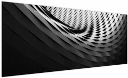 Mivali Tablou abstract - spirală alb neagră, dintr-o bucată 250x125 cm (V020667V250125)
