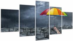 Mivali Tablou - Umbrele, din cinci bucăți 150x80 cm (V023801V150805PCS)