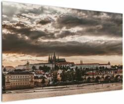 Mivali Tablou Castelului Praga în amurg, dintr-o bucată 120x80 cm (V020608V12080)