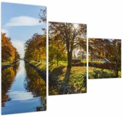 Mivali Tablou cu canal de apă (cu ceas), din trei bucăți 90x70 cm cu ceas (V020191V9070C)