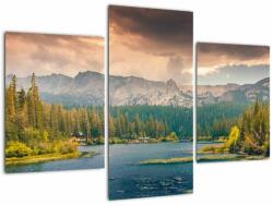 Mivali Tablou cu râu montan și munți, din trei bucăți 90x60 cm (V020844V90603PCS)