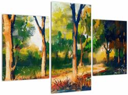 Mivali Tablou - Pădure de vară însorită, pictură, din trei bucăți 90x60 cm (V023200V90603PCS)