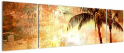 Mivali Tablou - Palmieri pe plajă, din trei bucăți 170x50 cm (V023254V17050)