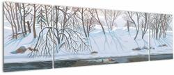 Mivali Tablou - Vulpe în peisaj de iarnă, din trei bucăți 170x50 cm (V023112V17050)