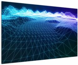 Mivali Tablou - Munți în model de calculator, dintr-o bucată 120x80 cm (V022019V12080)