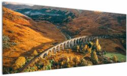 Mivali Tablou cu pod în valea din Scoția, dintr-o bucată 145x58 cm (V021716V14558)