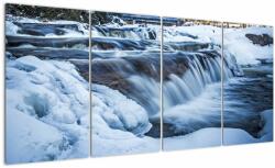Mivali Tablou - Râu iarna, din patru bucăți 160x80 cm (V022736V16080)
