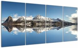 Mivali Tablou cu munți și reflectarea lor, din patru bucăți 160x80 cm (V020820V16080)