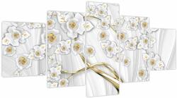 Mivali Tablou - Copac cu decor auriu, din cinci bucăți 150x80 cm (V023983V150805PCS)