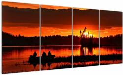 Mivali Tablou - Pescari pe lac, din patru bucăți 160x80 cm (V022596V16080)