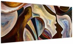 Mivali Tablou - Abstractizarea capetelor, dintr-o bucată 100x40 cm (V023995V10040)
