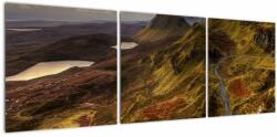 Mivali Tablou cu munții din Scoția, din trei bucăți 120x40 cm (V021136V12040)
