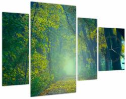 Mivali Tablou cu drum dea lungul cu copaci (cu ceas), din patru bucăți 110x75 cm cu ceas (V020165V11075C)