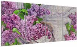 Mivali Tablou - Flori de liliac, din patru bucăți 160x80 cm (V022447V16080)