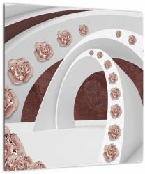 Mivali Tablou - Arcade 3D cu flori, dintr-o bucată 40x40 cm (V022782V4040)