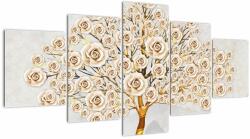 Mivali Tablou cu copac cu flori, din cinci bucăți 150x80 cm (V022289V150805PCS)