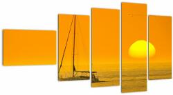 Mivali Tablou - Barca în mijlocul mării, din cinci bucăți 110x60 cm (V022634V11060)