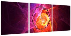 Mivali Tabloul modern abstract (cu ceas), din trei bucăți 90x30 cm cu ceas (V020133V9030C)