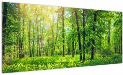 Mivali Tablou - Pădurea cu frunze de primăvară, dintr-o bucată 100x40 cm (V022101V10040)