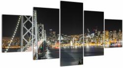 Mivali Tablou cu podul Brooklin și New York, din cinci bucăți 150x80 cm (V020911V150805PCS)