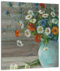 Mivali Tablou - Pictură în ulei, flori de câmp, dintr-o bucată 30x30 cm (V022943V3030)