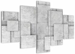 Mivali Tablou - Abstracție cu faianță de beton, din cinci bucăți 150x105 cm (V021997V150105)