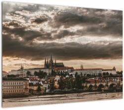 Mivali Tablou Castelului Praga în amurg, dintr-o bucată 70x50 cm (V020608V7050)