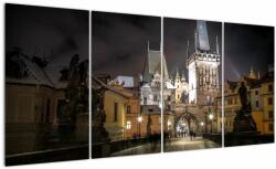 Mivali Tablou cu Poarta de pulbere iluminată, din patru bucăți 160x80 cm (V020594V16080)